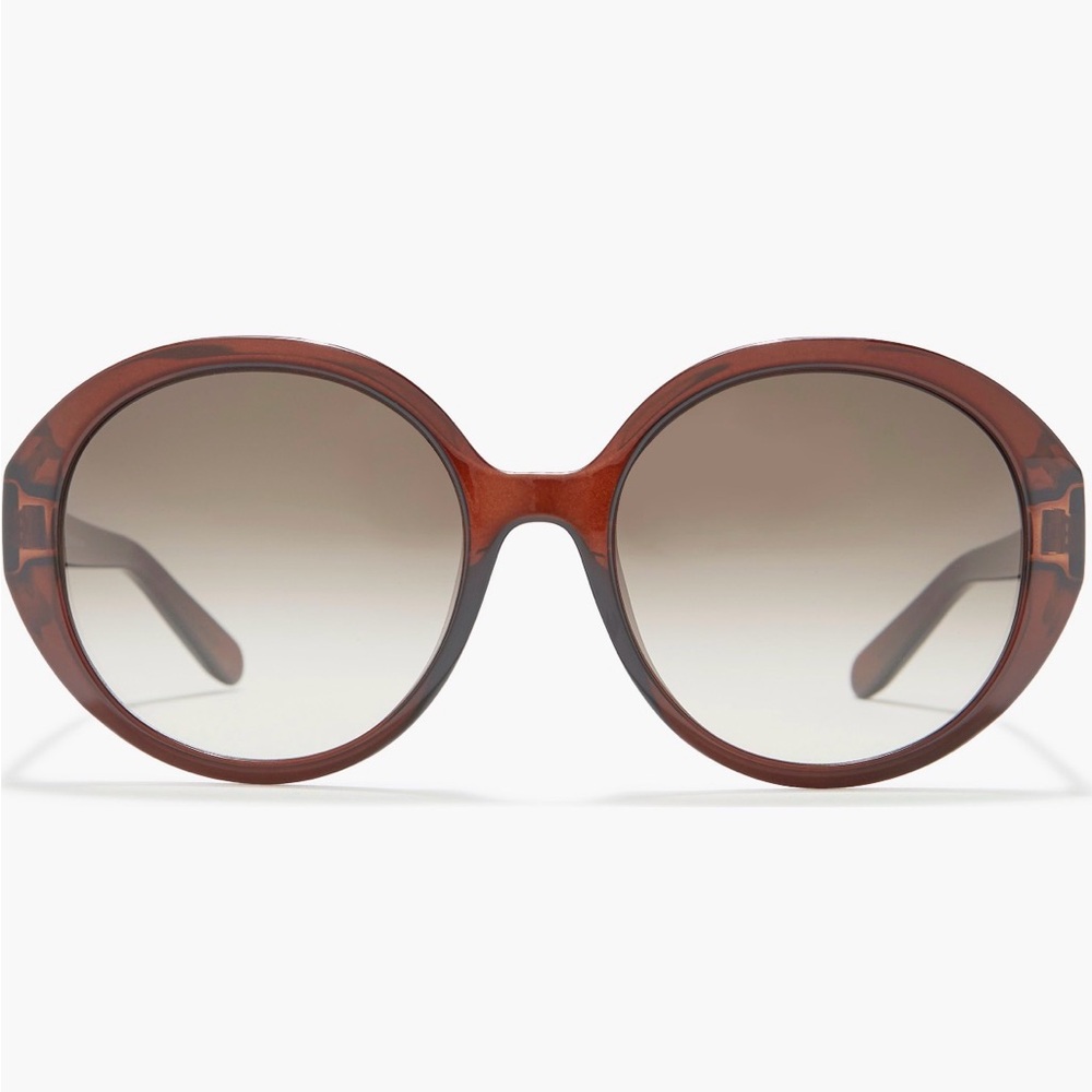 Salvatore Ferragamo 57mm Oval Sunglasses- Crystal Brown - Picture 7 of 7
